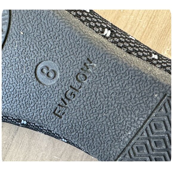 EVGLOW Knit Dark Blue Ballet Flat Slip On Polka Dot Comfort Shoes Women's Size 8 - Picture 8 of 9